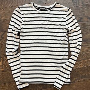 Black and White Striped Women’s Shirt